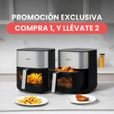 Llevá 2 y Pagá 1 - Freidora de Aire Turbo 5 en 1 + Regalo Kit Con 10 Utensilios de Cocina