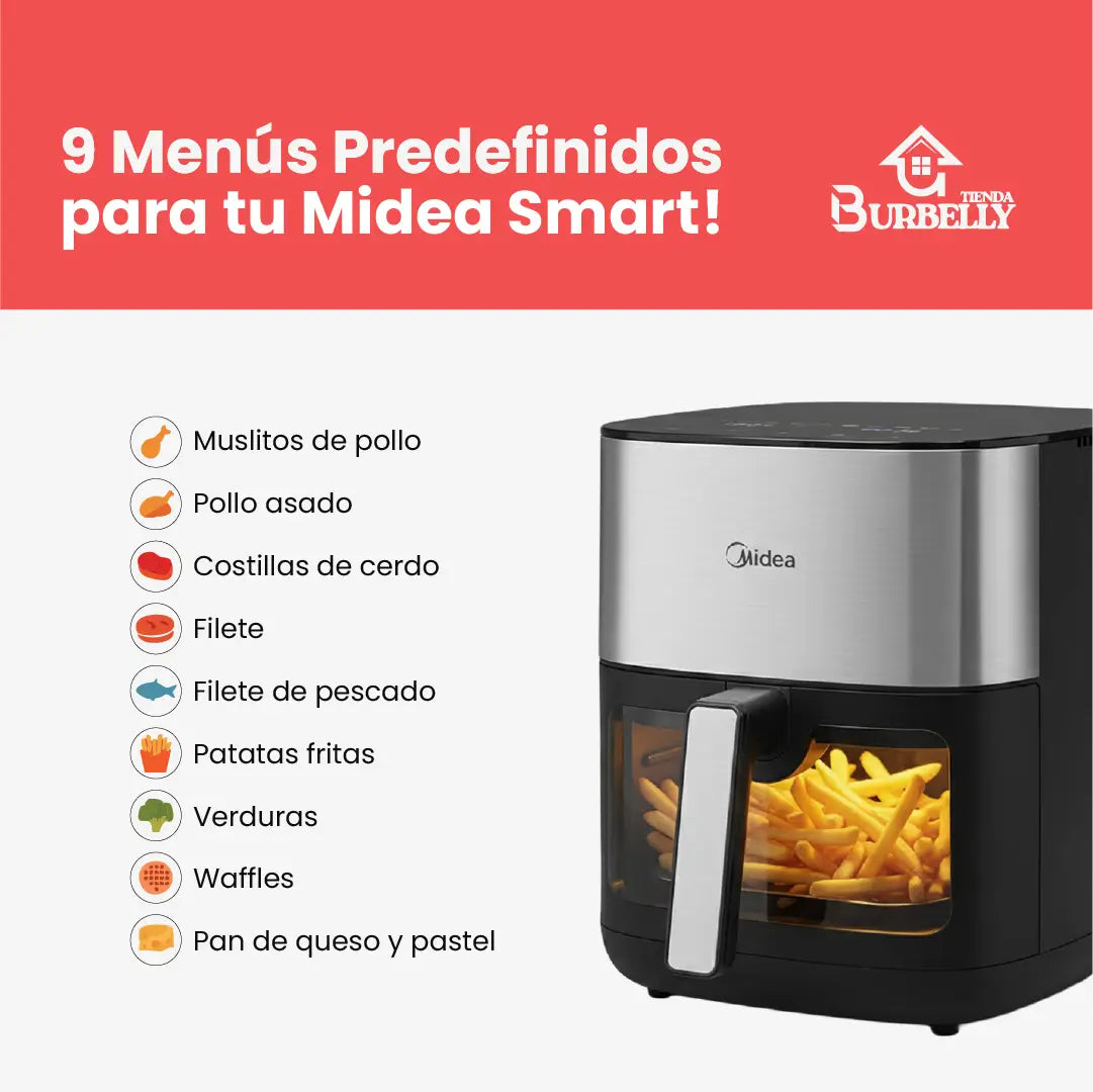 Llevá 2 y Pagá 1 - Freidora de Aire Turbo 5 en 1 + Regalo Kit Con 10 Utensilios de Cocina