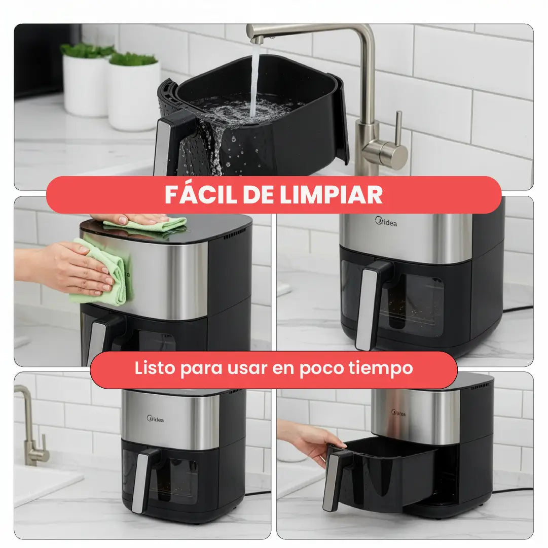 Llevá 2 y Pagá 1 - Freidora de Aire Turbo 5 en 1 + Regalo Kit Con 10 Utensilios de Cocina