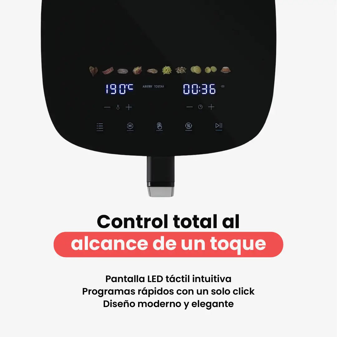 Llevá 2 y Pagá 1 - Freidora de Aire Turbo 5 en 1 + Regalo Kit Con 10 Utensilios de Cocina