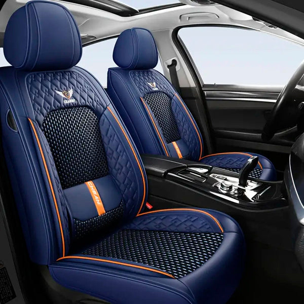 Funda Completa para Asientos de Auto en Cuero Legítimo + Juego de Alfombras Completo