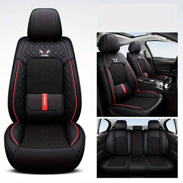 Funda Completa para Asientos de Auto en Cuero Legítimo + Juego de Alfombras Completo