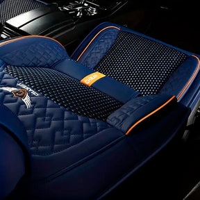 Funda Completa para Asientos de Auto en Cuero Legítimo + Juego Completo de Alfombras