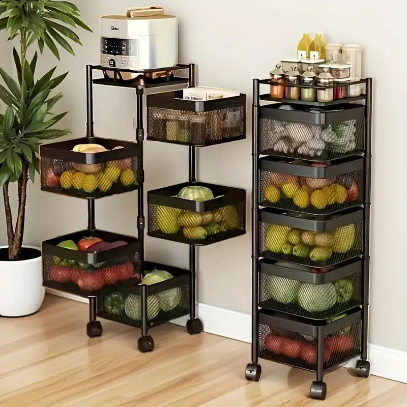 Llevá 2 y Pagá 1 - MetalRack 360° Organizador Multifunciones + Regalo Kit de Potes Herméticos